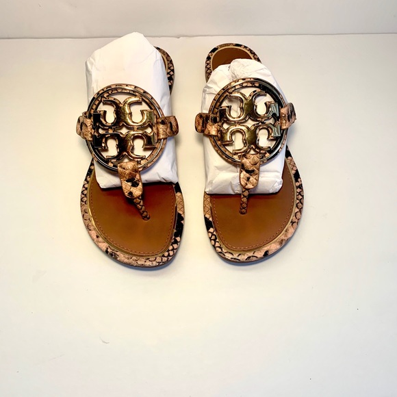 Tory Burch Shoes | Tory Burch Blush Roccia Gold Plated Sandals 55 | Poshmark
